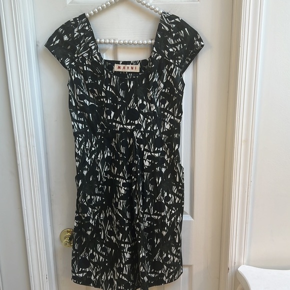 MARNI Short Sleeve Cool Cotton A Line Dress - Picture 7 of 10